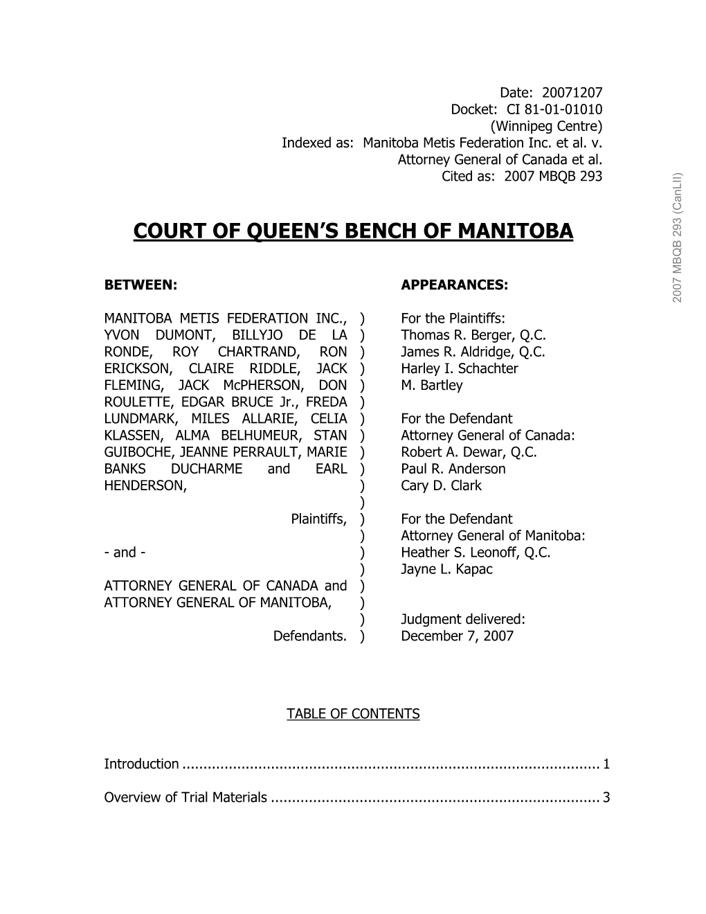 Court of Queen's Bench of Manitoba
