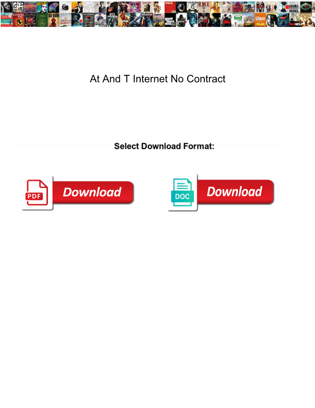 At and T Internet No Contract