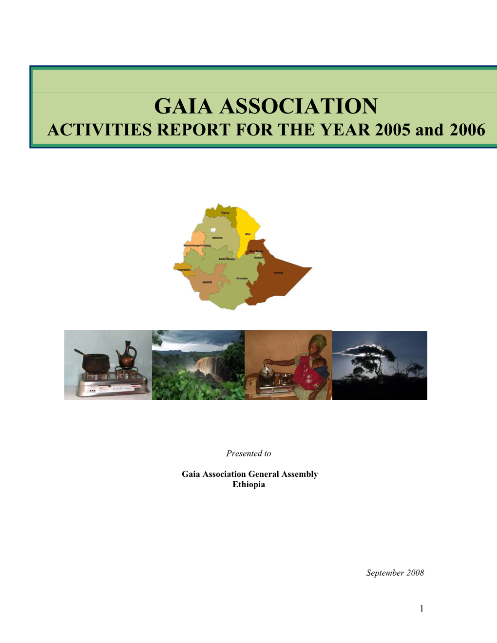 Gaia Gaia Clean Energy Annual Activity Report for the Year 2005