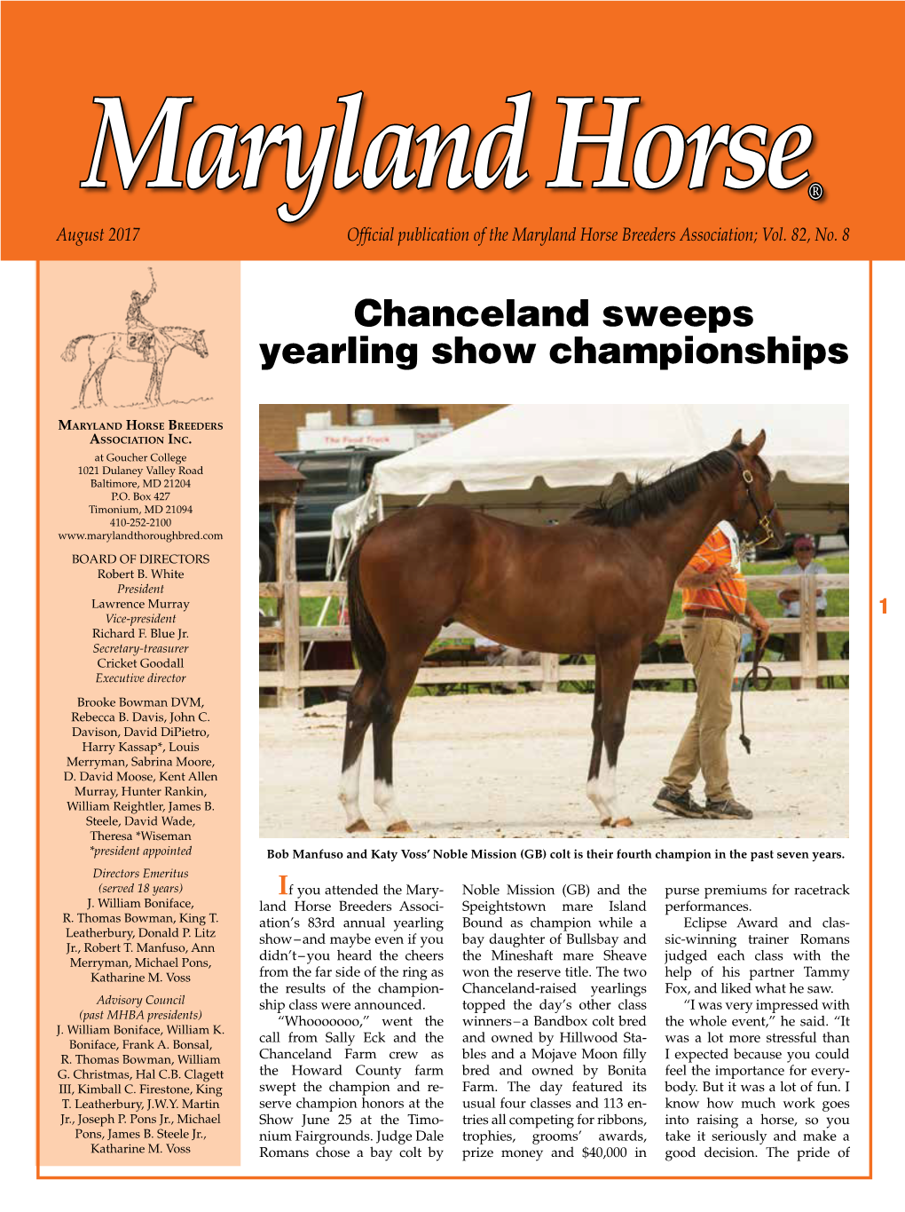 Chanceland Sweeps Yearling Show Championships