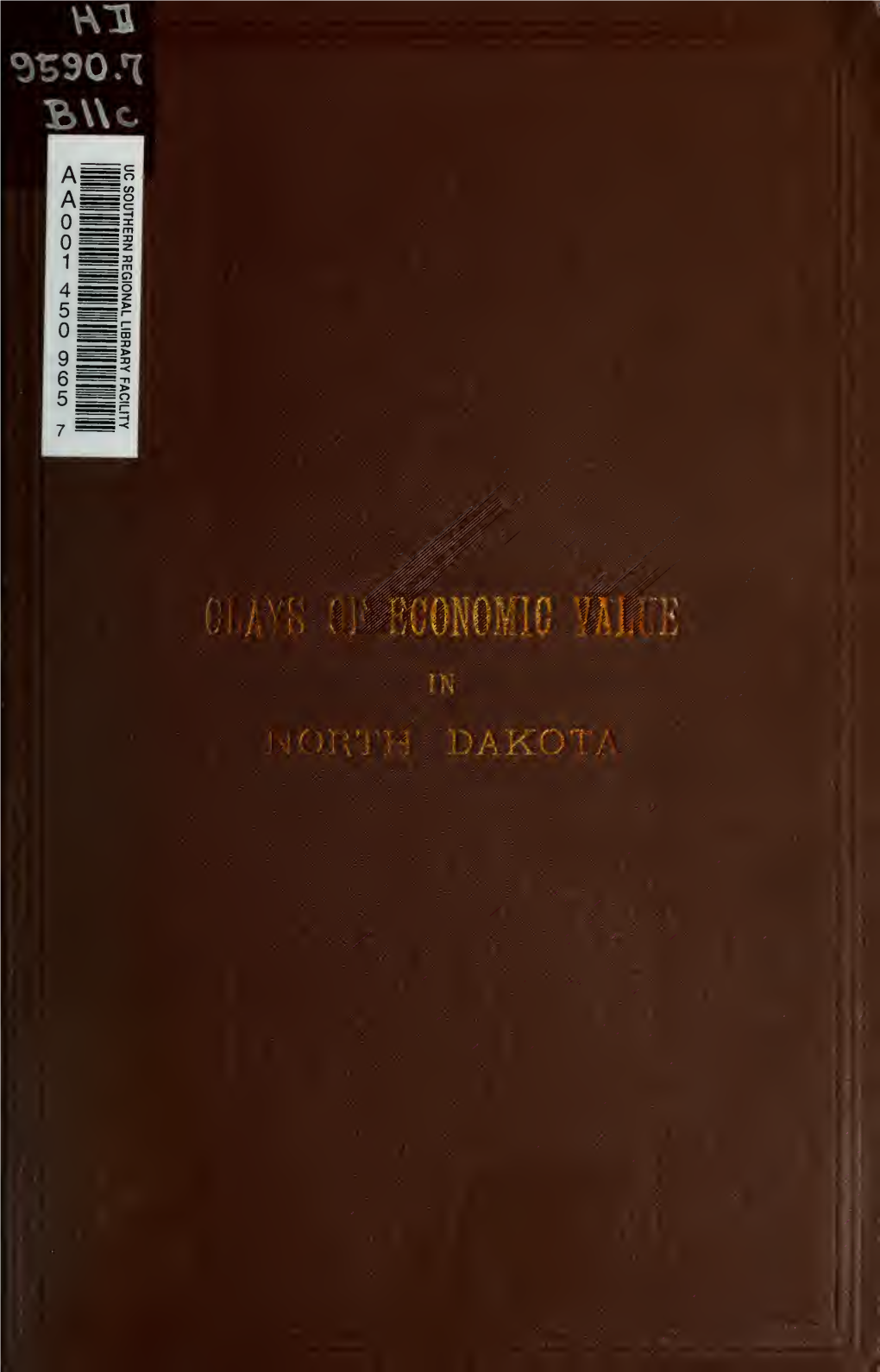 Clays of Economic Value in North Dakota