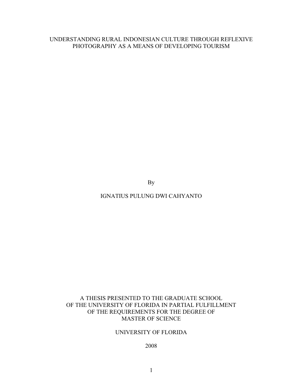 University of Florida Thesis Or Dissertation Formatting