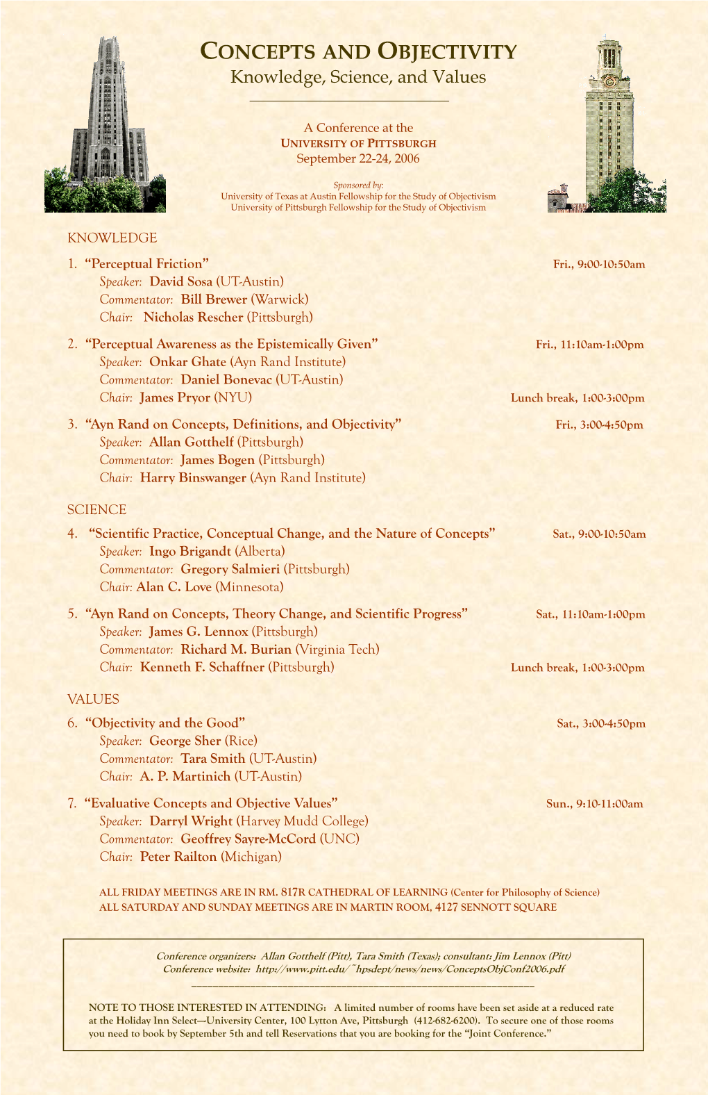 Daniel Bonevac (UT-Austin) Chair: James Pryor (NYU) Lunch Break, 1:00-3:00Pm