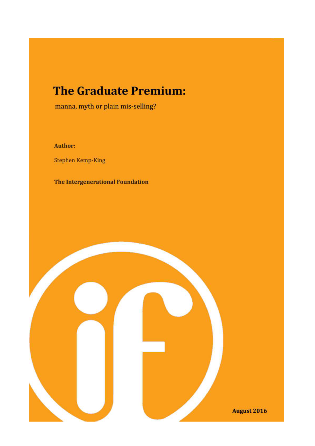 The Graduate Premium, How Much? (How Long Is a Piece of String?) 5