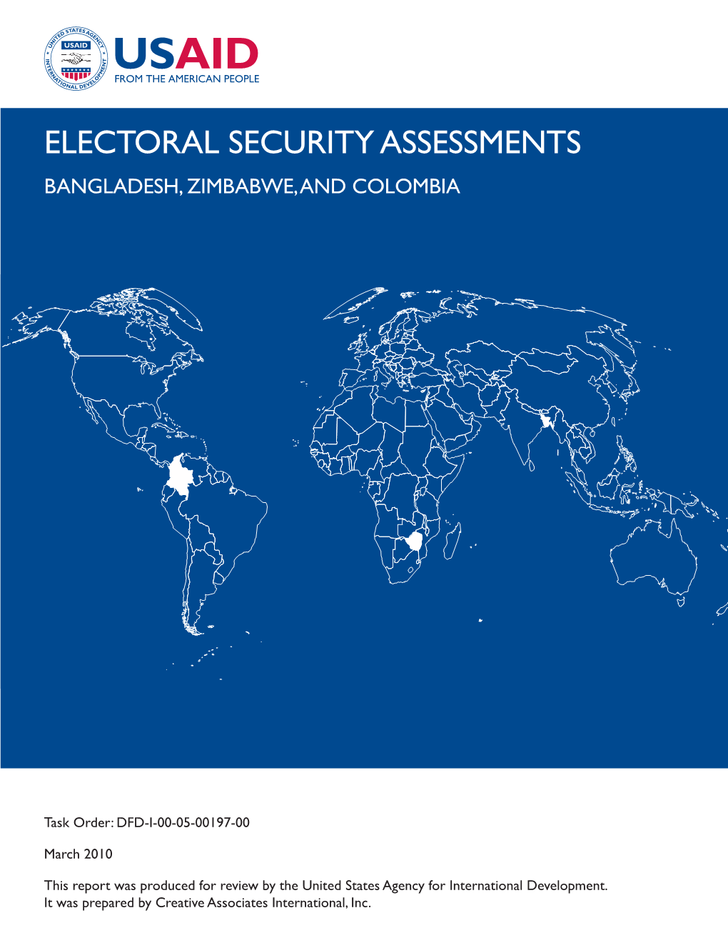 Electoral Security Assessments Bangladesh, Zimbabwe, and Colombia