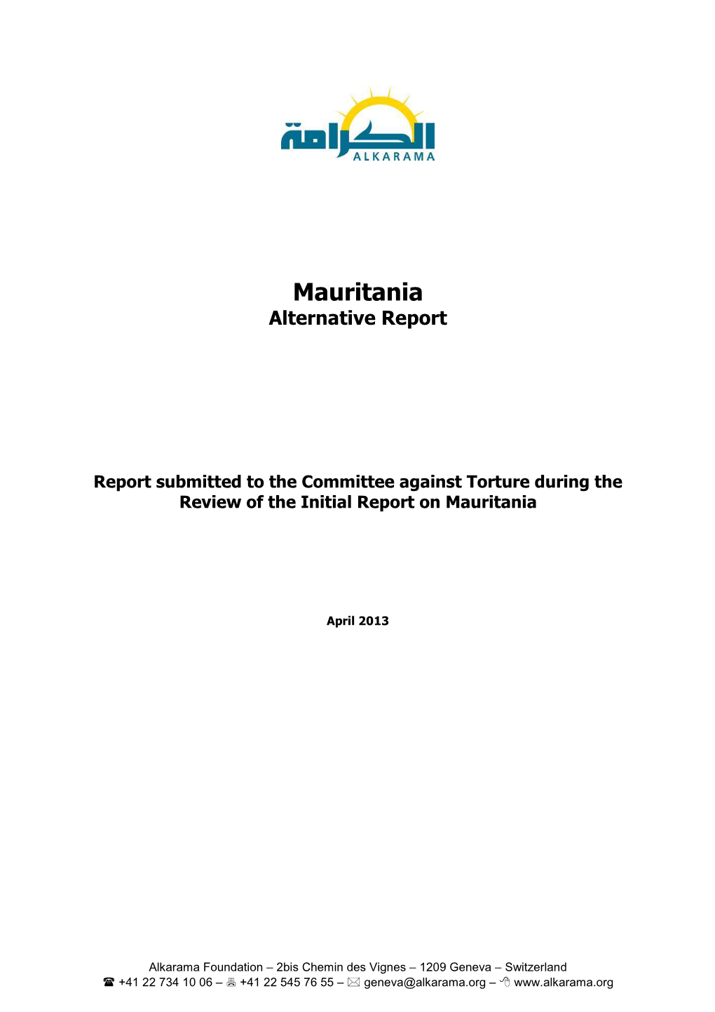 Mauritania Alternative Report