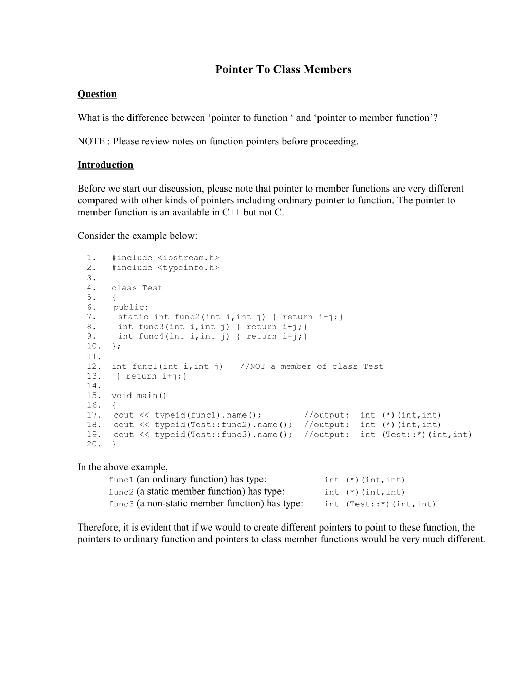 Revision on Pointers