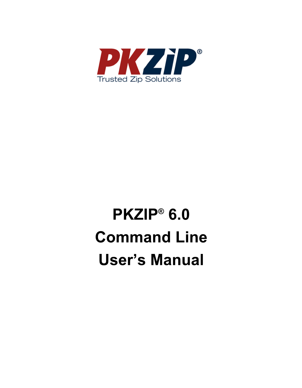 PKZIP 6.0 Command Line User's Manual