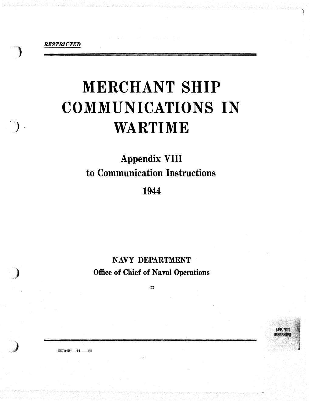 ) ) ) Merchant Ship Communications