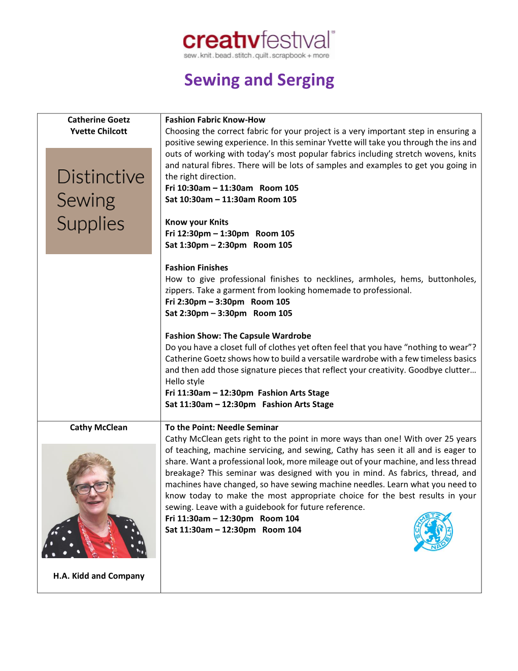 Sewing and Serging