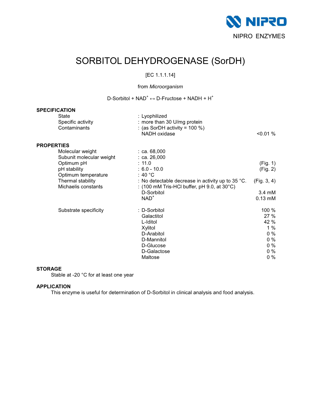 SORBITOL DEHYDROGENASE (Sordh)