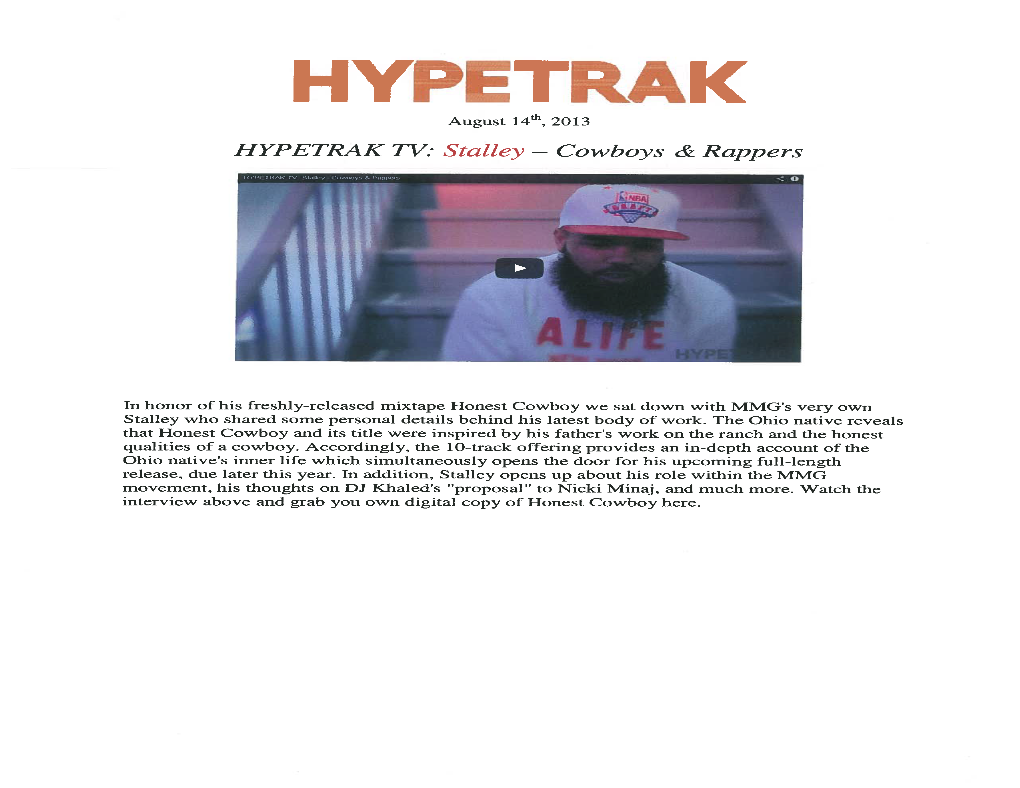 HYPETRAK Thoughts Freshly-Released and This Life Some