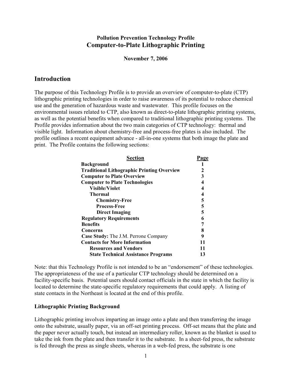 Computer-To-Plate Lithographic Printing