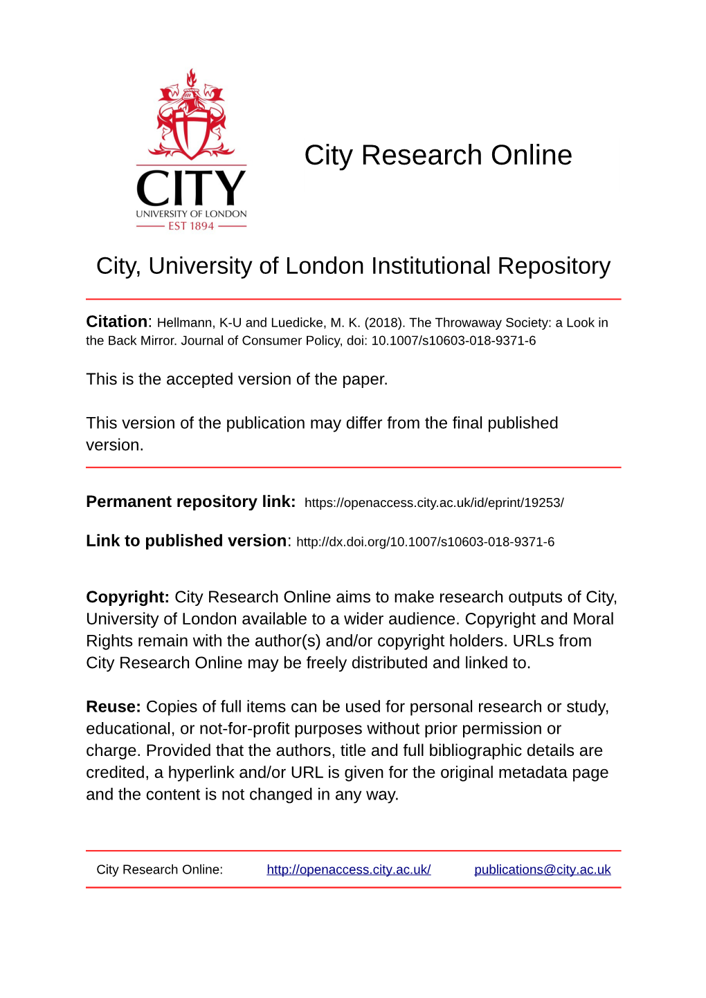 City Research Online