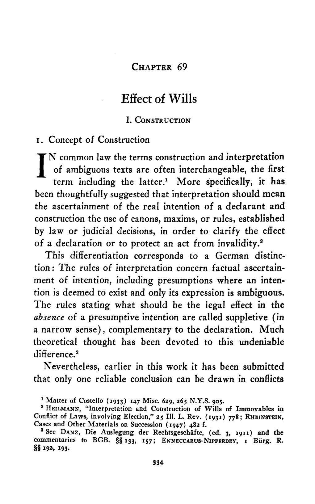 Effect of Wills