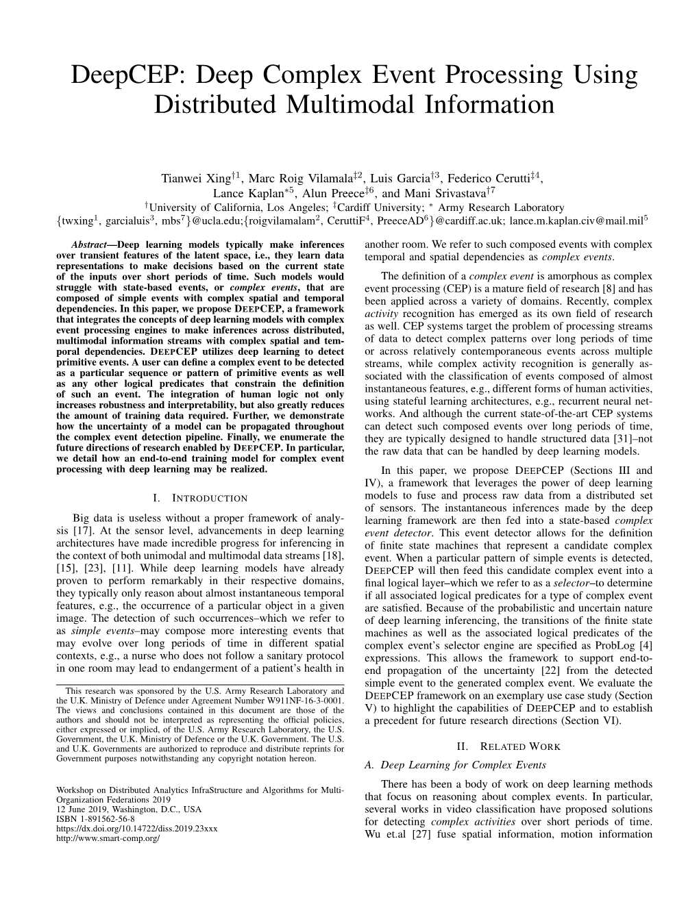 Deep Complex Event Processing Using Distributed Multimodal Information