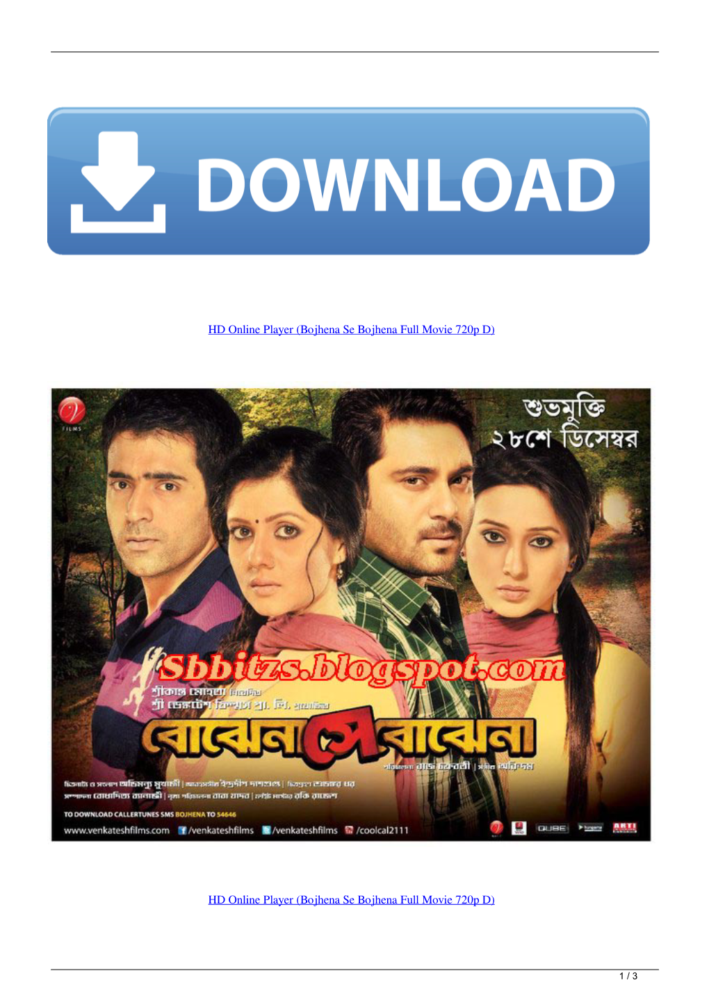 HD Online Player Bojhena Se Bojhena Full Movie 720P D