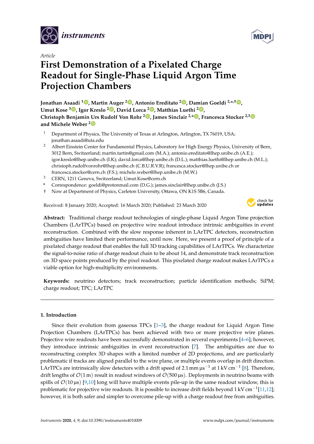 First Demonstration of a Pixelated Charge Readout for Single-Phase Liquid Argon Time Projection Chambers