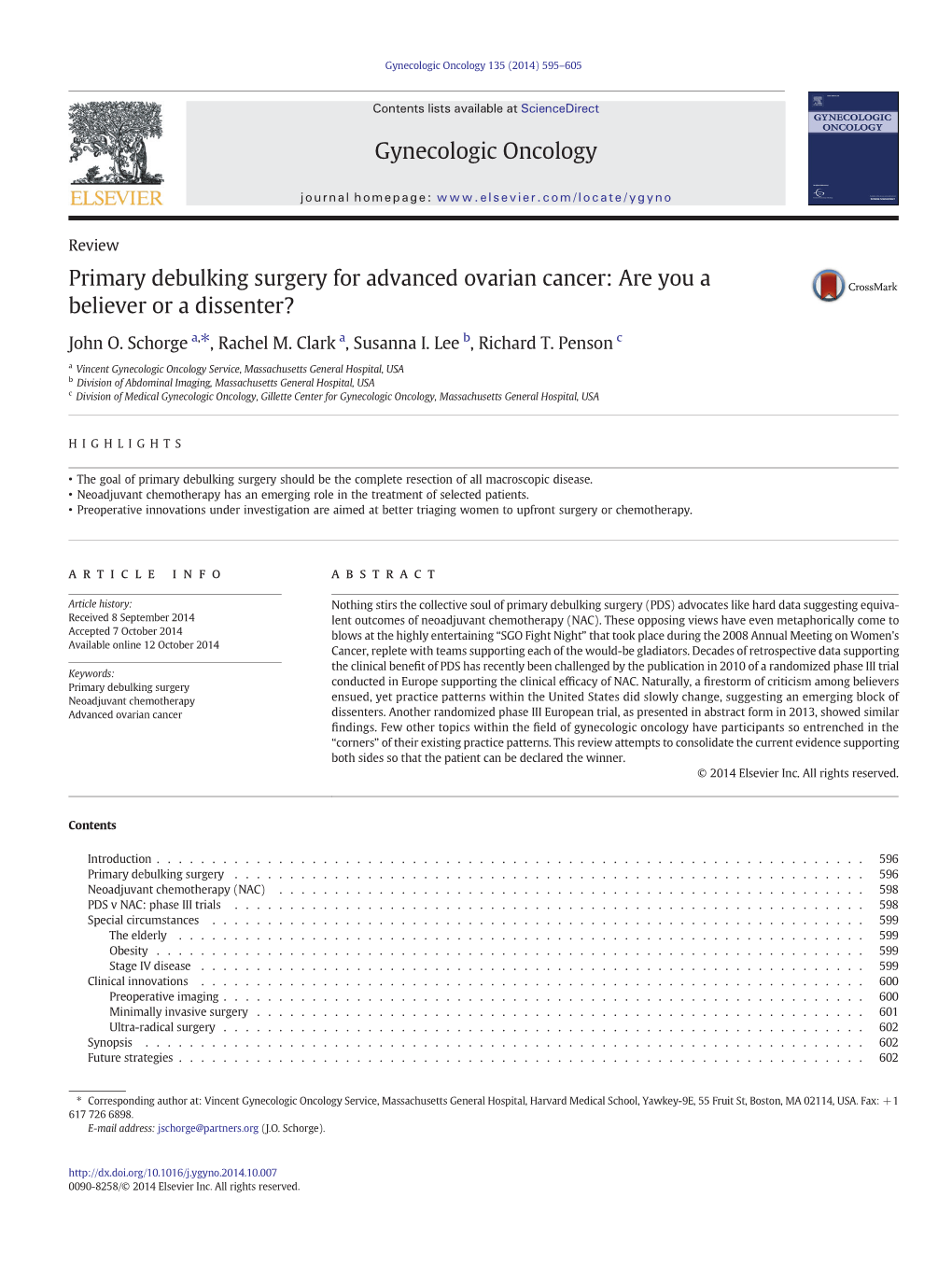 Primary Debulking Surgery for Advanced Ovarian Cancer: Are You a Believer Or a Dissenter?