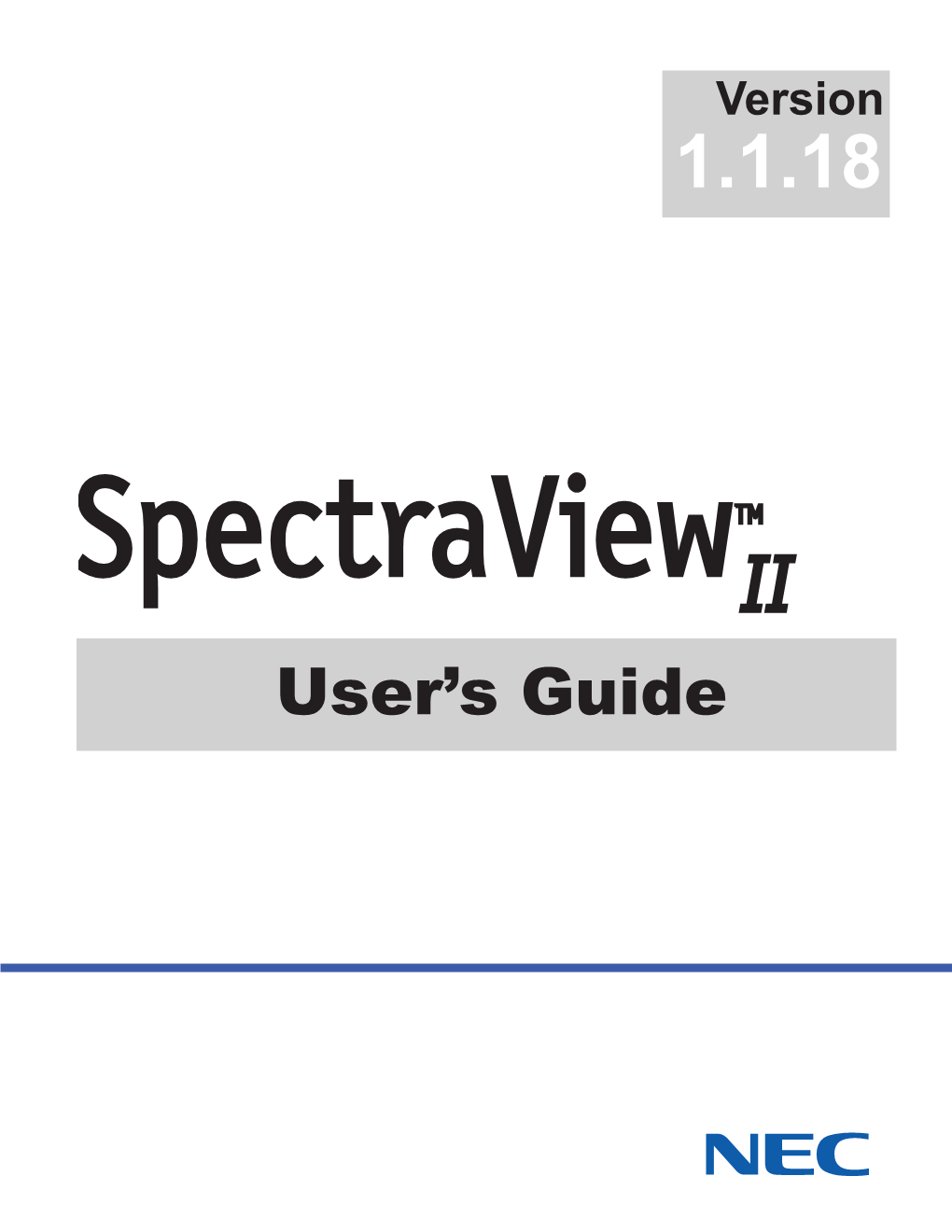 Spectraview Ii - User’S Guide