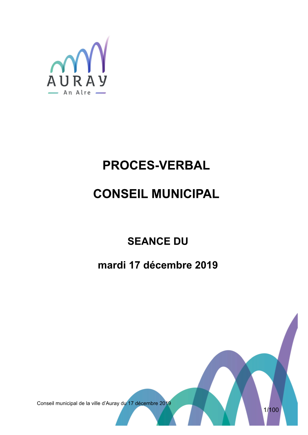 Proces-Verbal Conseil Municipal