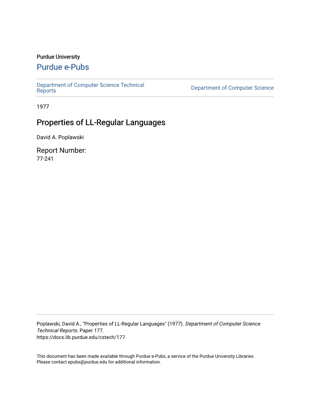 Properties of LL-Regular Languages