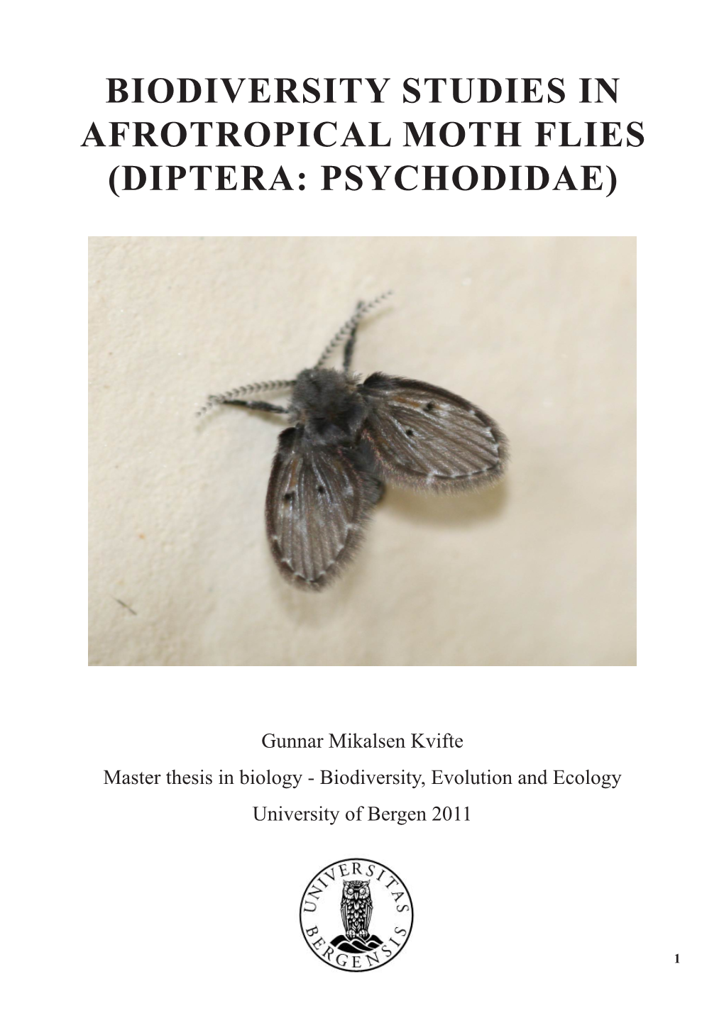 Biodiversity Studies in Afrotropical Moth Flies (Diptera: Psychodidae)