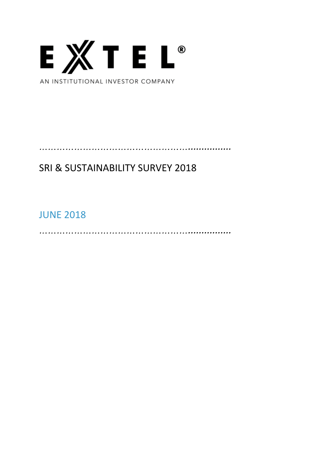 Sri & Sustainability Survey 2018