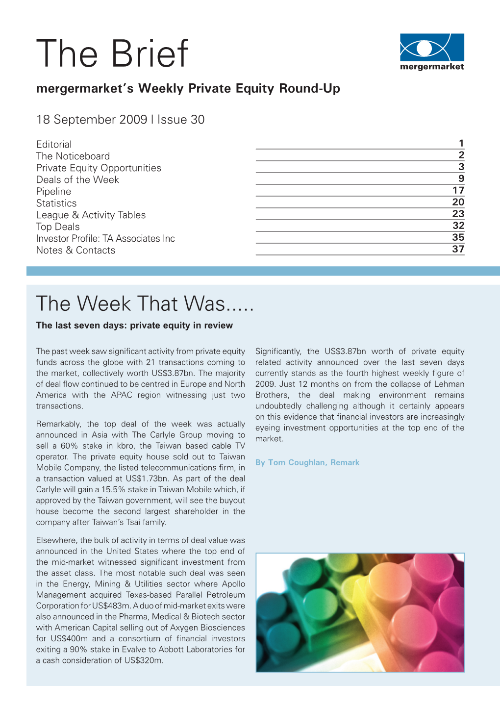 The Brief Mergermarket’S Weekly Private Equity Round-Up