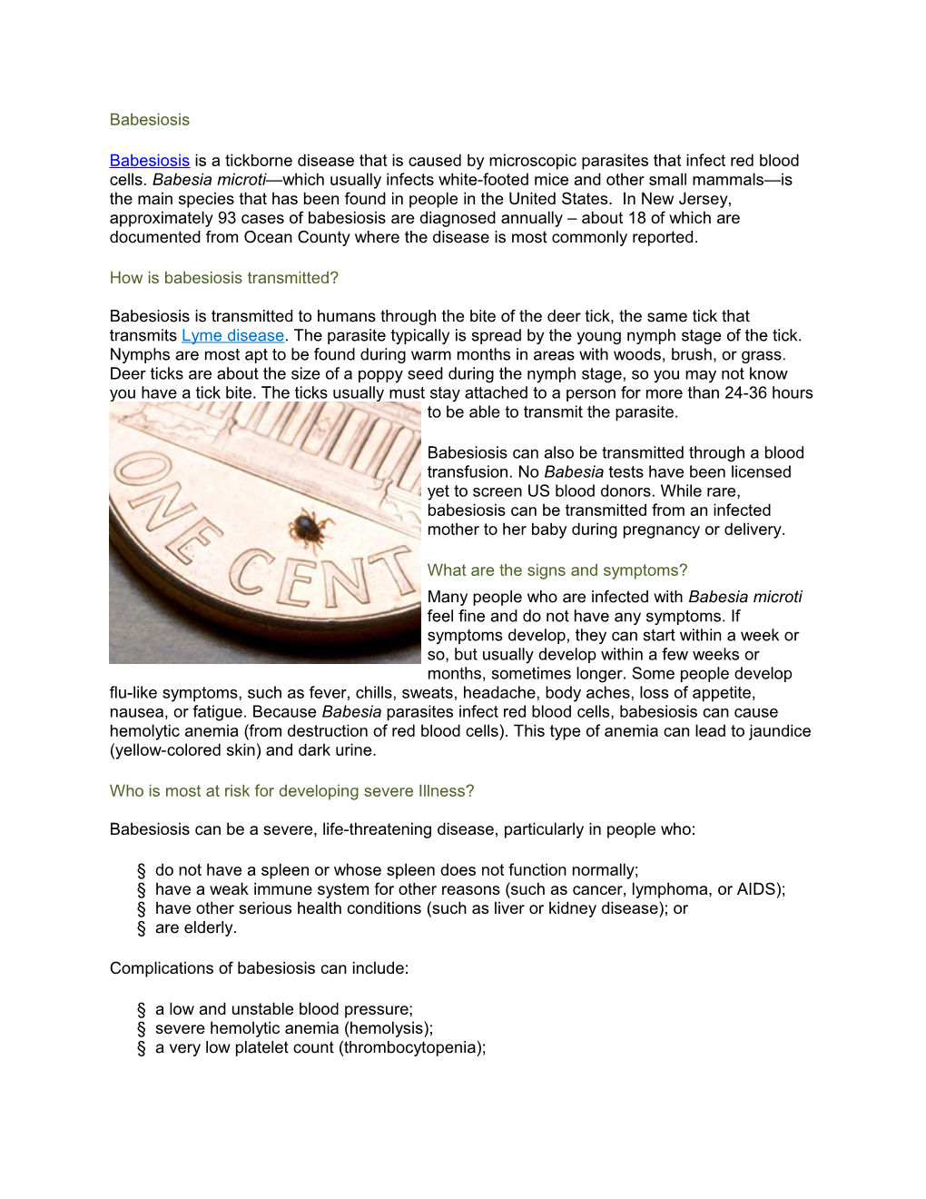 How Is Babesiosis Transmitted?