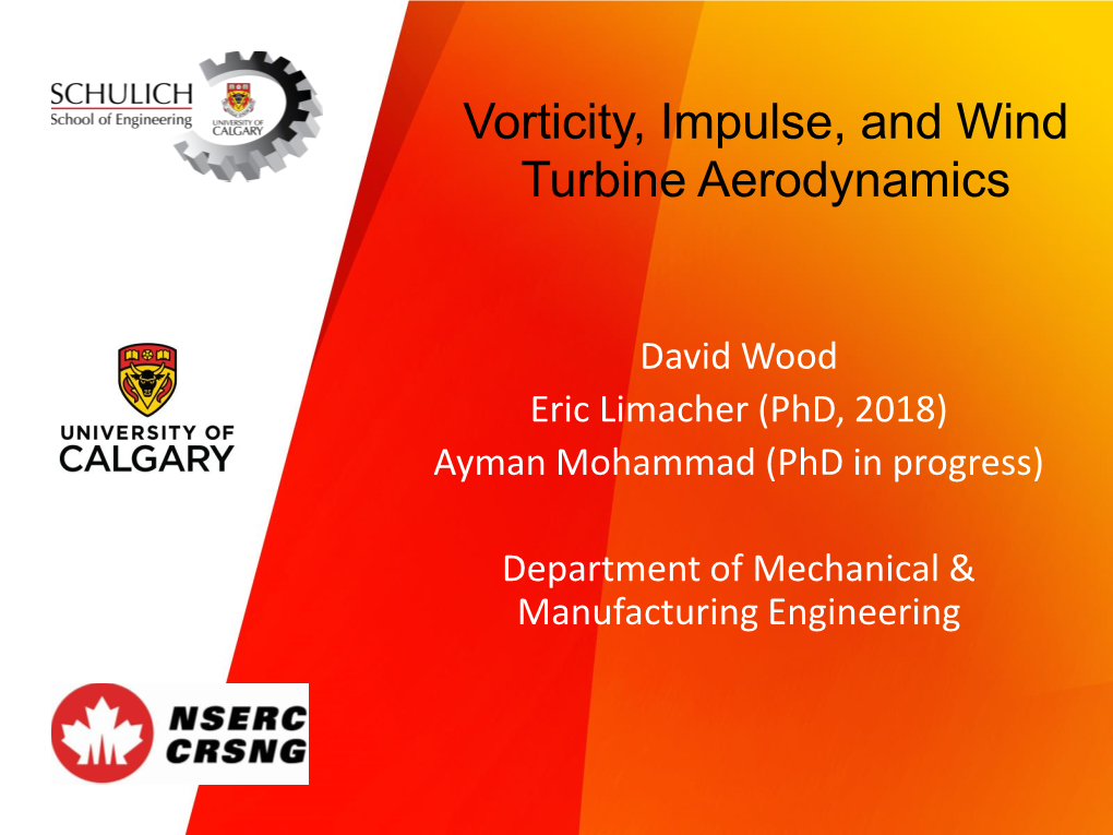 Vorticity, Impulse, and Wind Turbine Aerodynamics