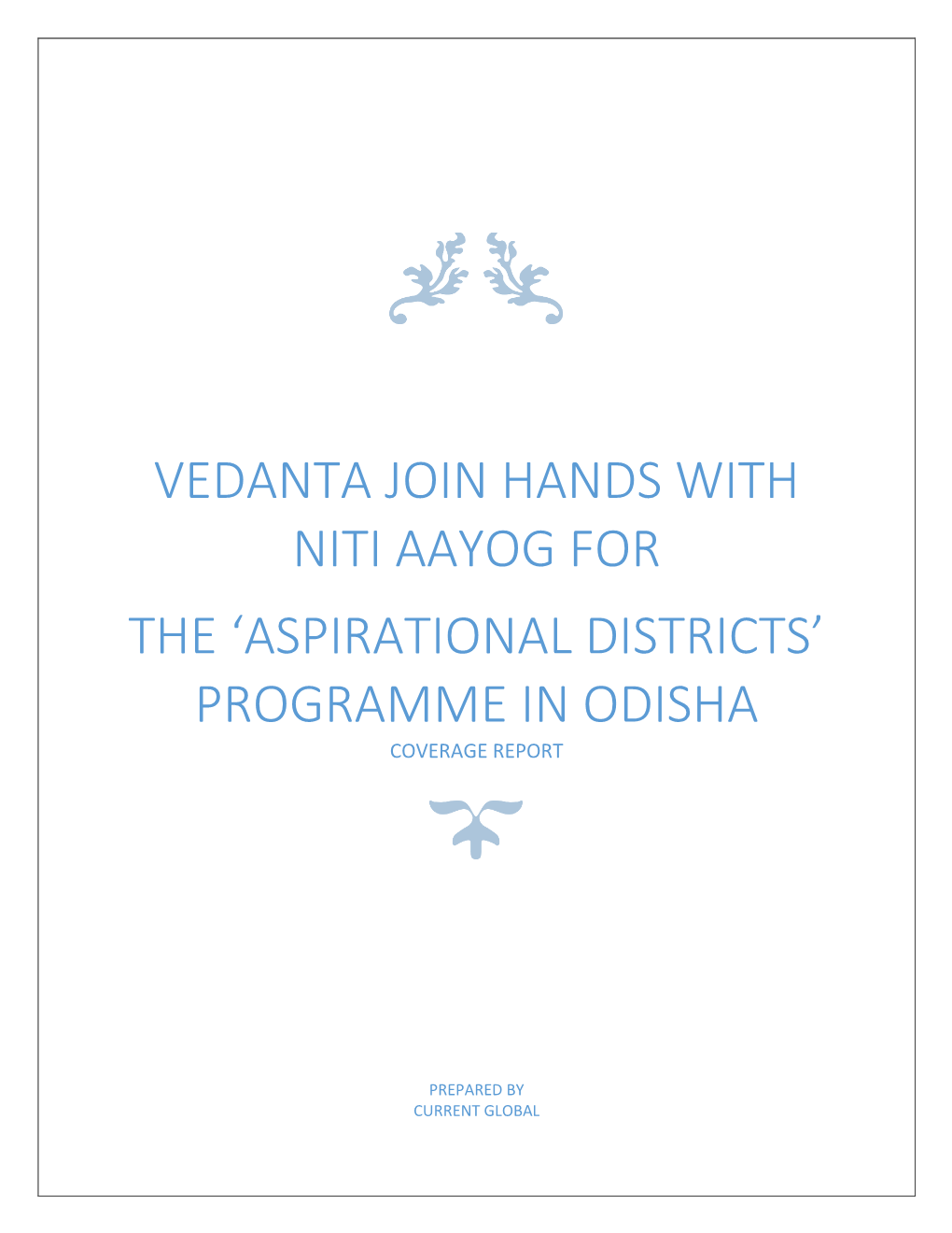 Vedanta Join Hands with Niti Aayog for the 'Aspirational Districts'