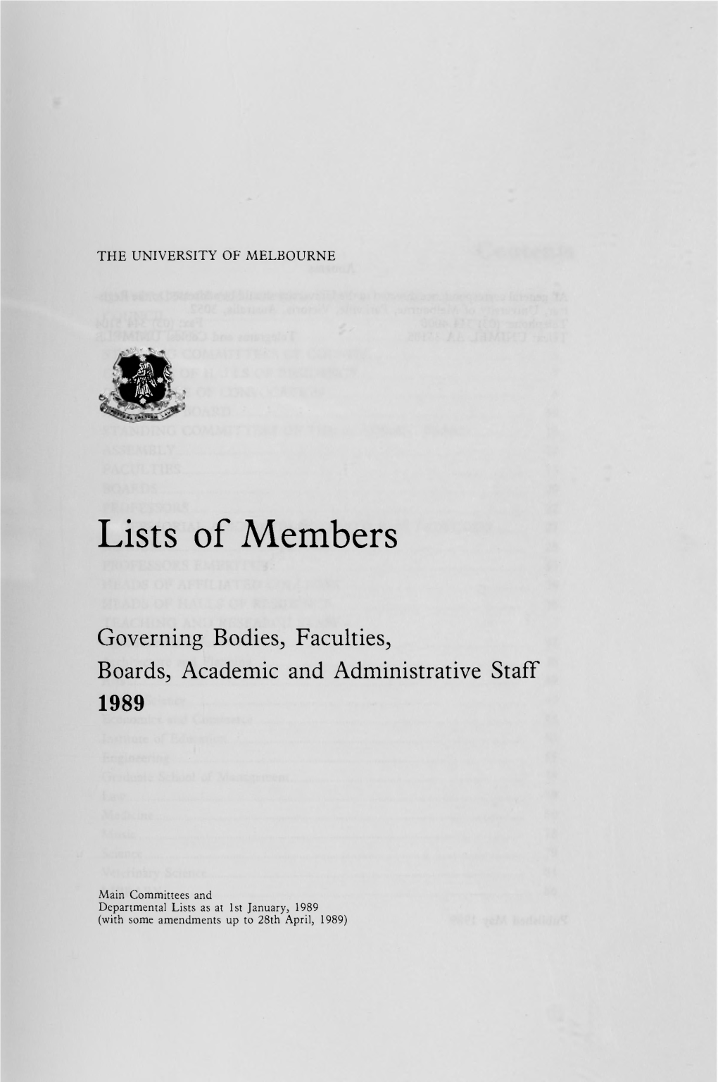 Lists of Members