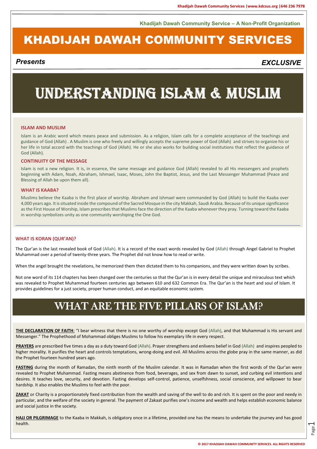 Understanding Islam & Muslim