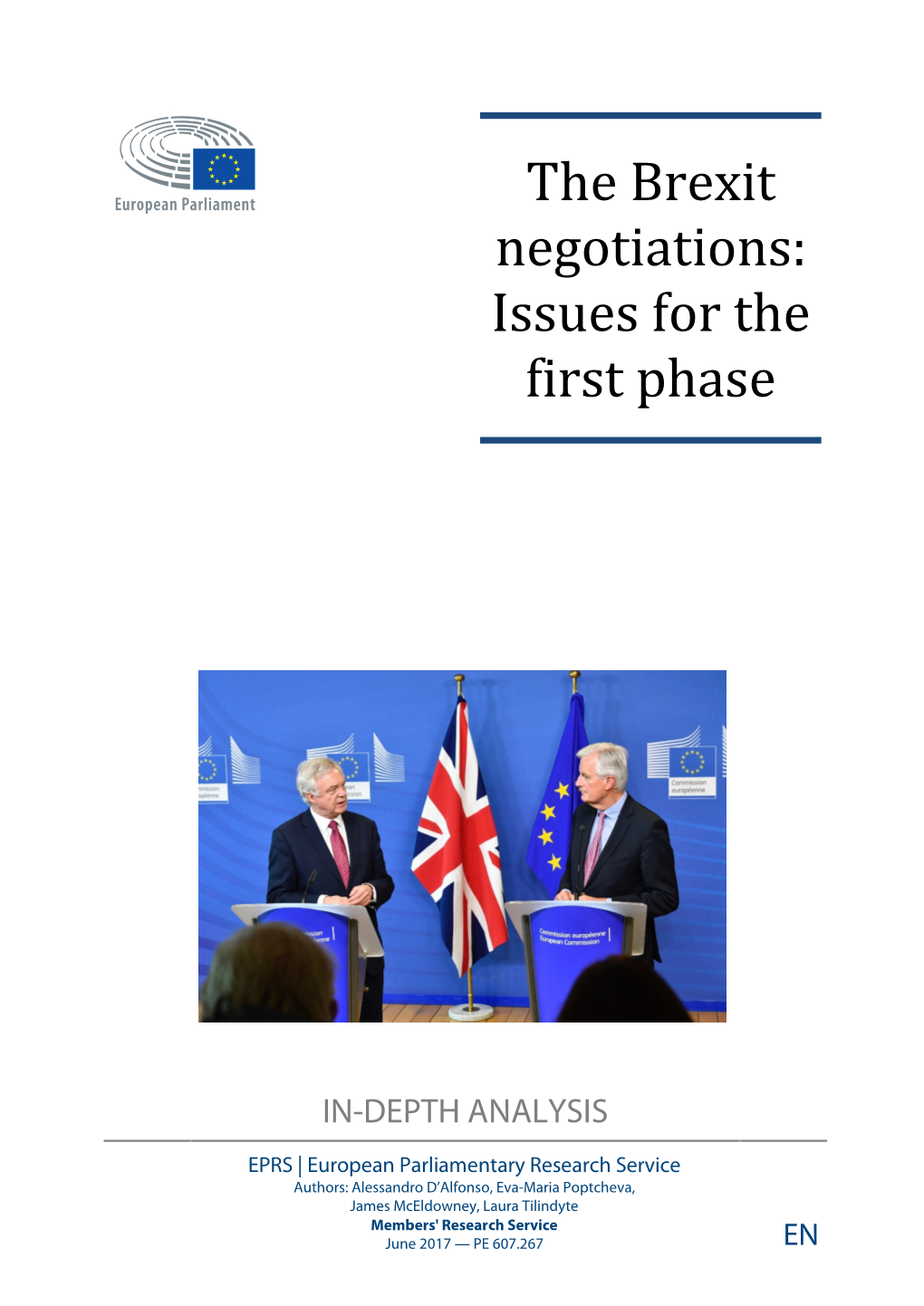 The Brexit Negotiations: Issues for the First Phase