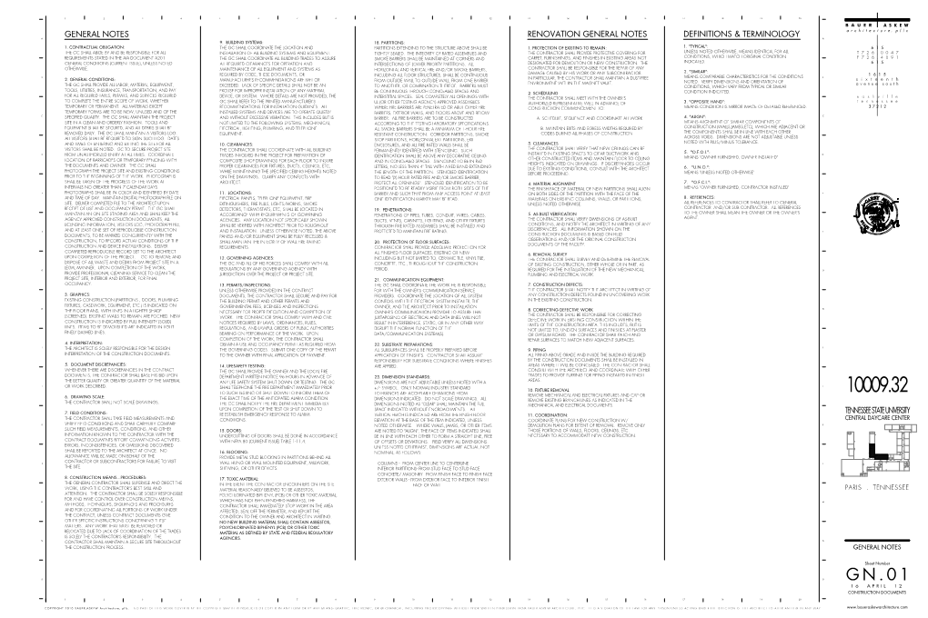 Renovation General Notes Definitions & Terminology a a 9