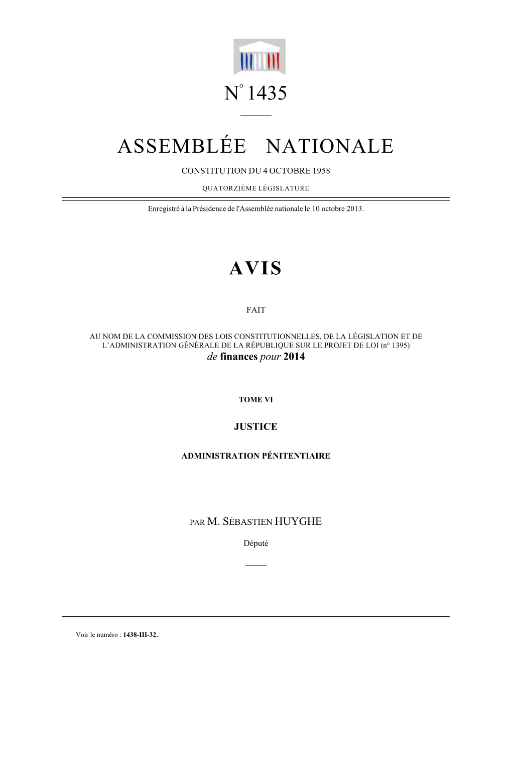 N° 1435 Assemblée Nationale