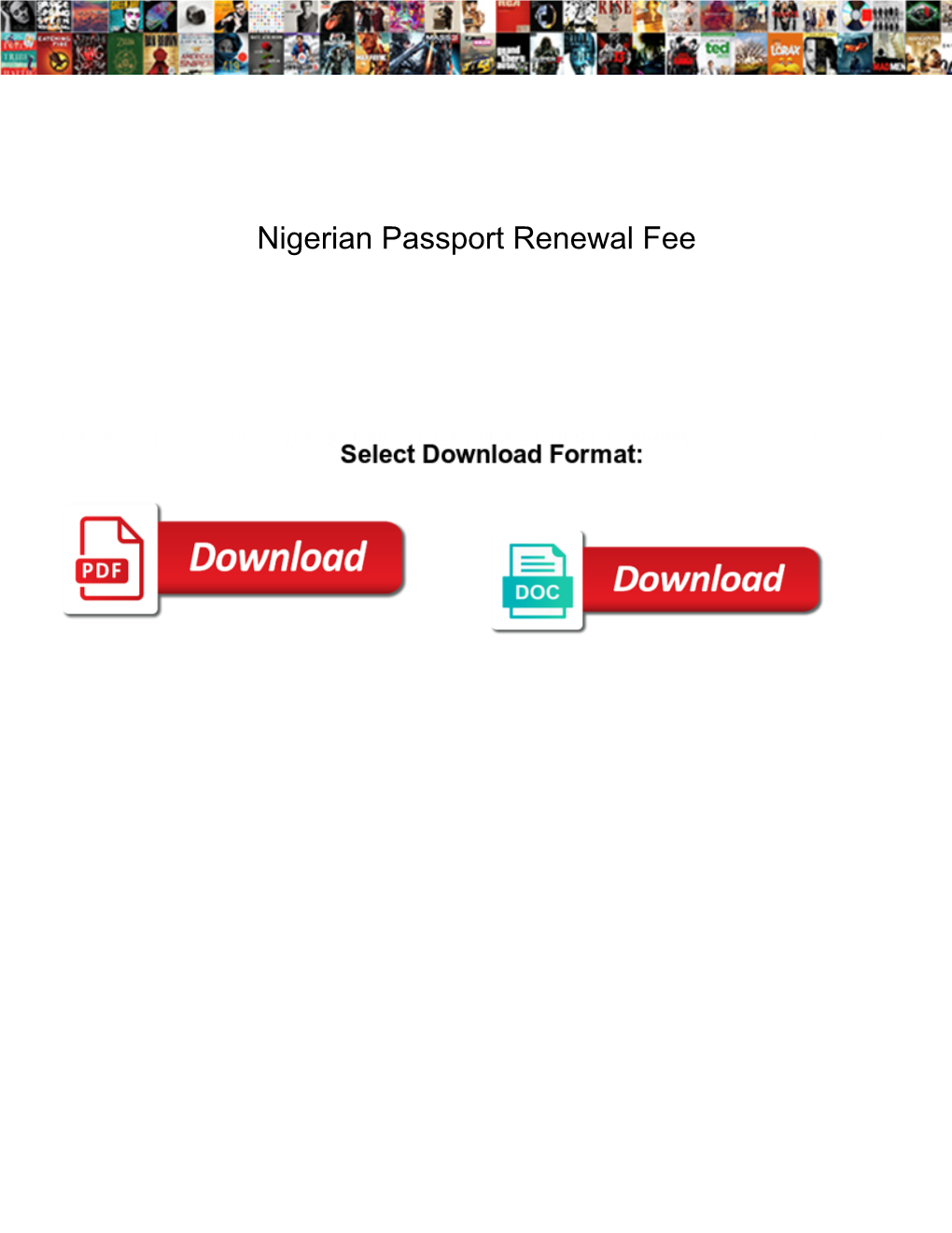 Nigerian Passport Renewal Fee