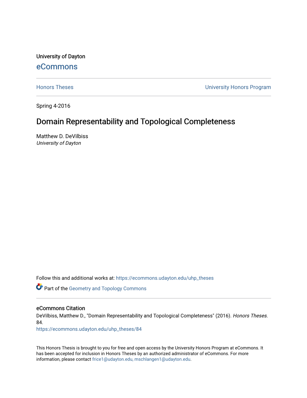 Domain Representability and Topological Completeness