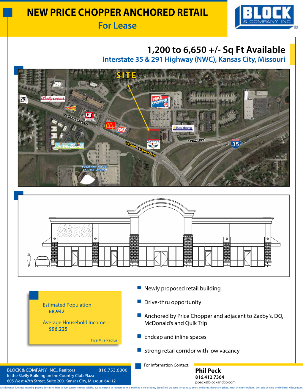 NEW PRICE CHOPPER ANCHORED RETAIL for Lease