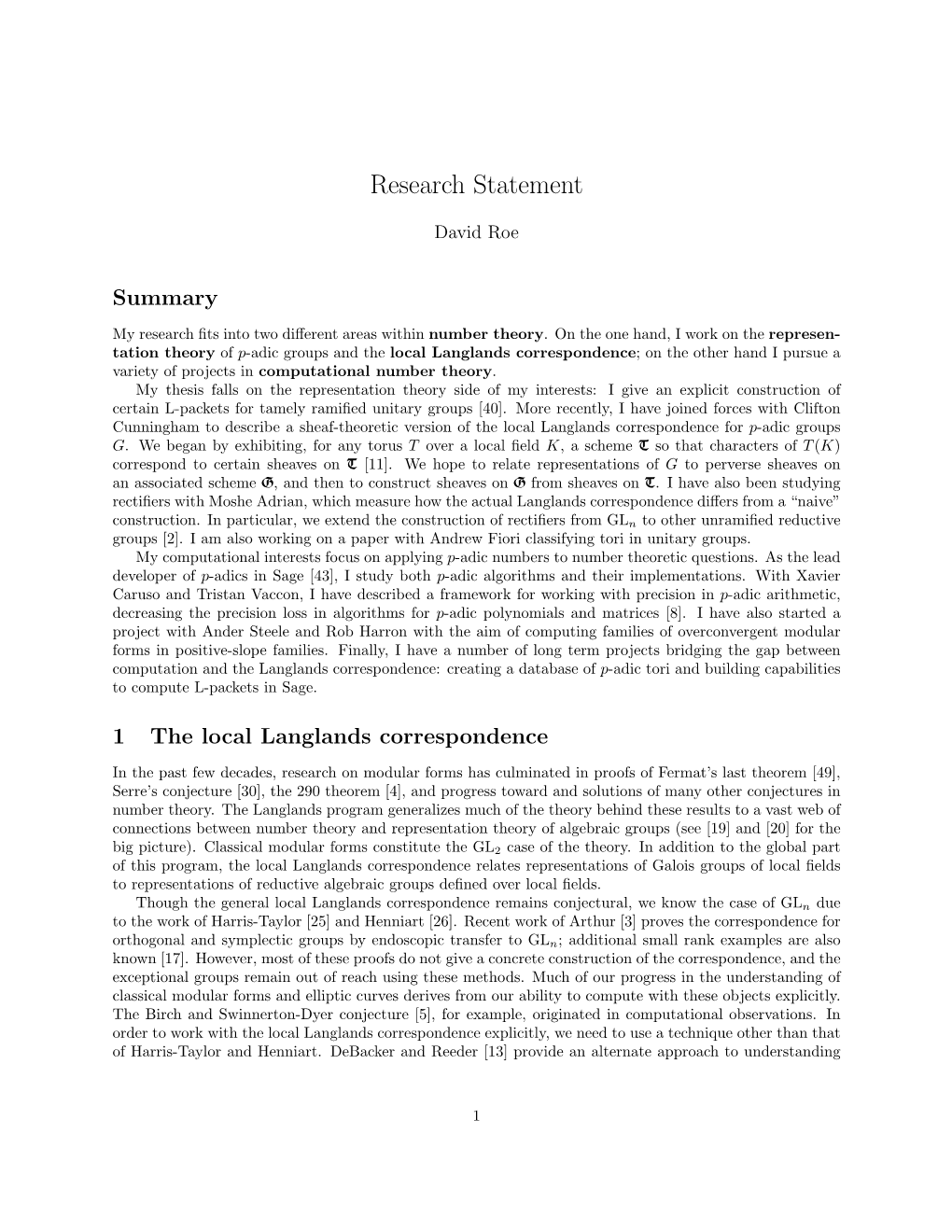 Research Statement