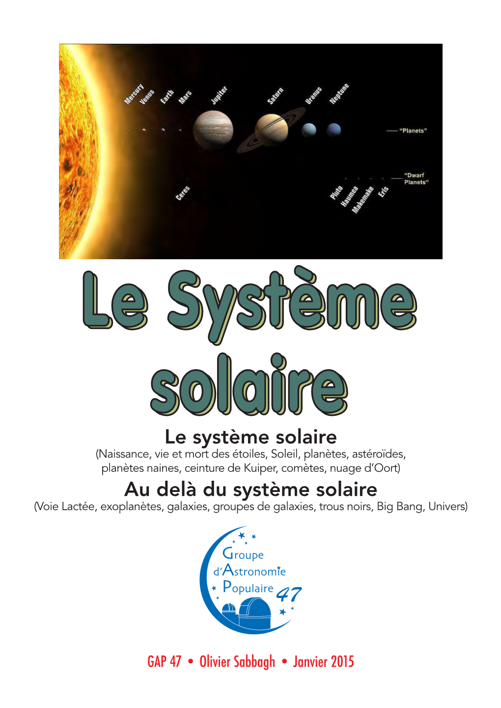 Le Système Solaire Au Delà Du Système Solaire