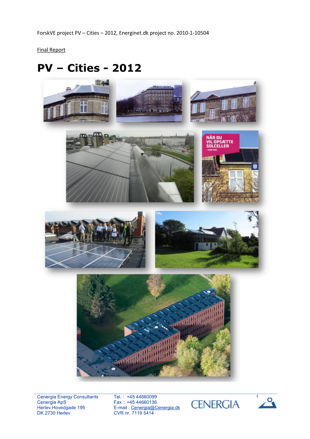 PV – Cities – 2012, Energinet.Dk Project No