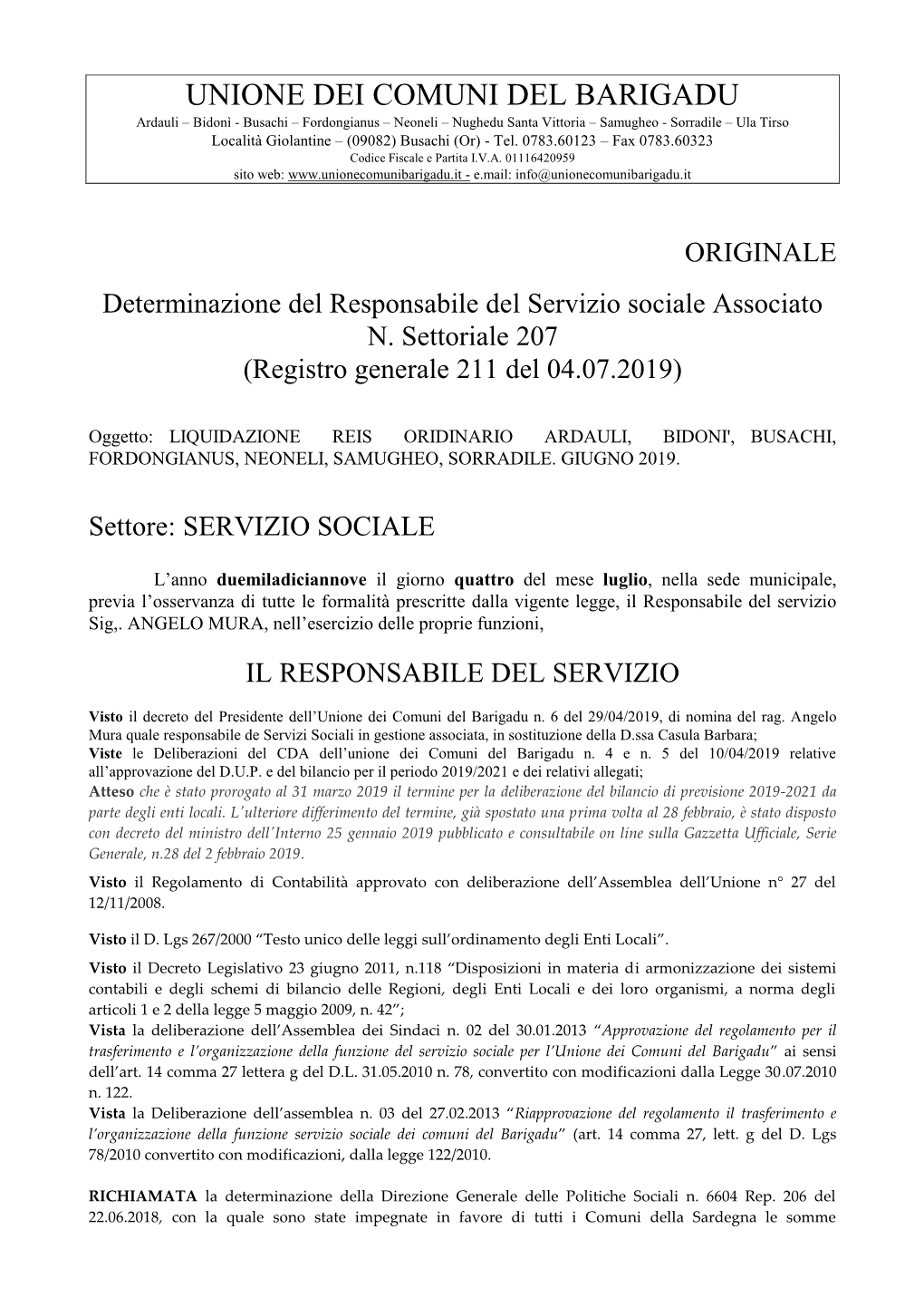 Unione Dei Comuni Del Barigadu