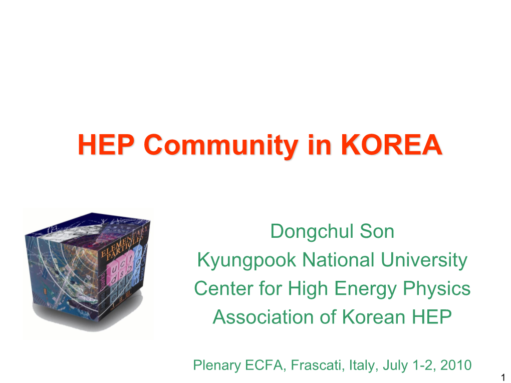 HEP Community in KOREA