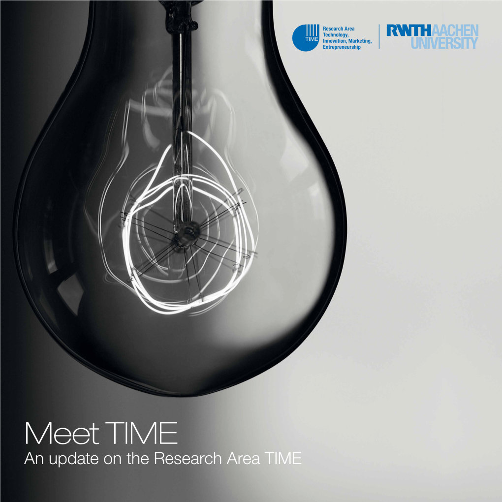 Meet TIME an Update on the Research Area TIME Meet TIME an Update on the Research Area TIME Dear Readers