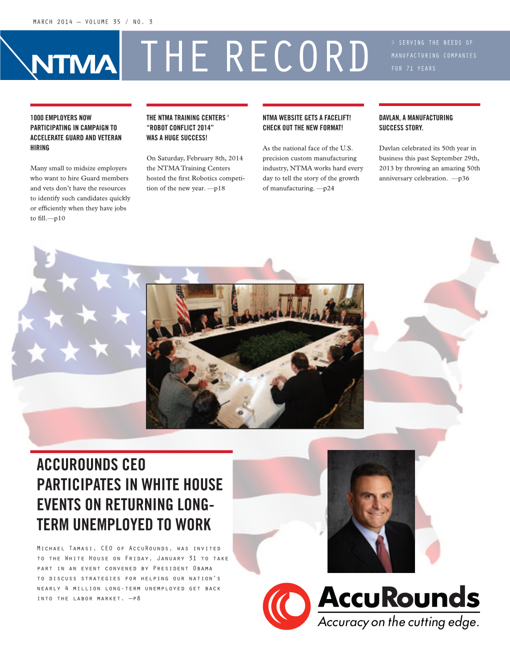 Accurounds CEO Participates in White House Events on Returning Long- Term Unemployed to Work