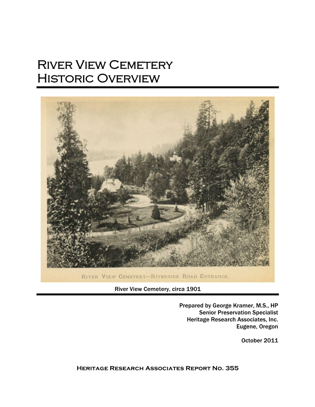 River View Cemetery Historic Overview