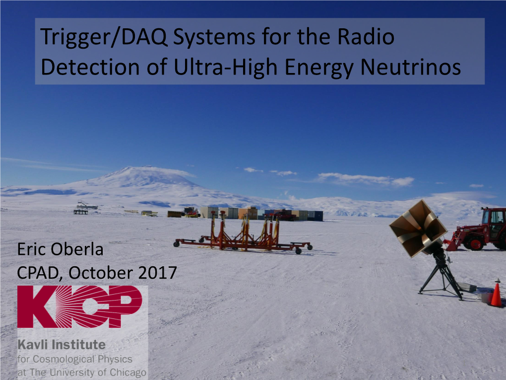 Trigger/DAQ Systems for the Radio Detection of Ultra-High Energy Neutrinos