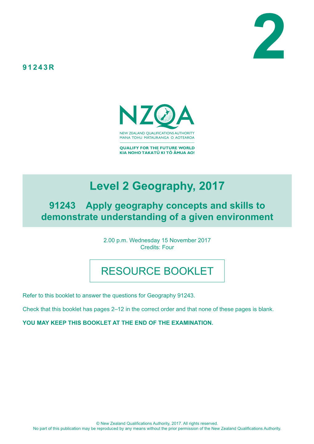 Level 2 Geography (91243) 2017